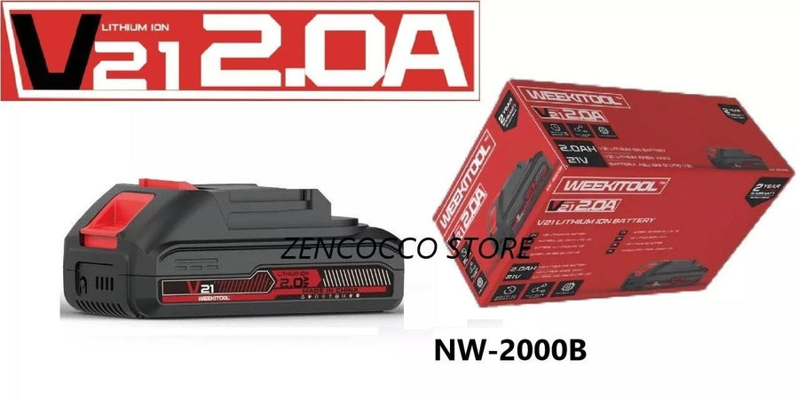 BATTERIA ricaricabile AGLI IONI DI LITIO 21V DA 2.0Ah 4.0Ah 6.0Ah x motosega forbici weekitool