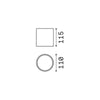 Plafoniera Moderna Gun Alluminio Grigio 1 Luce Gu10