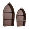 Mensola Boat struttura in legno MDF per interni set da 2