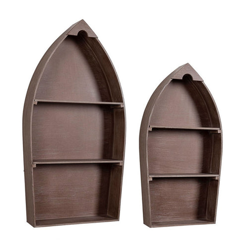 Mensola Boat struttura in legno MDF per interni set da 2