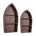 Mensola Boat struttura in legno MDF per interni set da 2