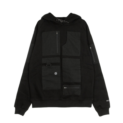 DOLLY NOIRE Felpa Cappuccio Uomo Special Pocket Hoodie Black da uomo