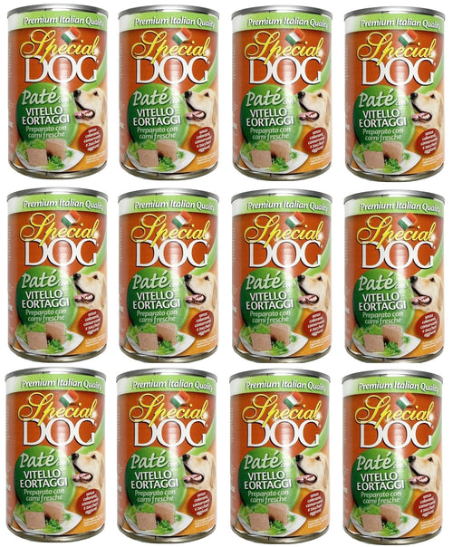 MONGE SPECIAL DOG PATE' 12 PEZZI DA 400 GR CARNE VITELLO / ORTAGGI CANI ADULTI