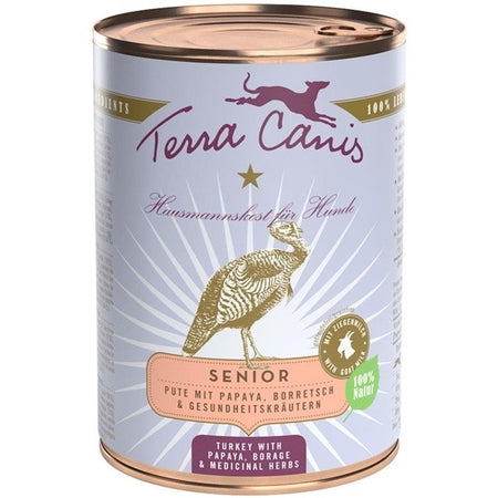Terra Canis senior Tacchino con papaia, broccolo e erbe salutari 400 gr