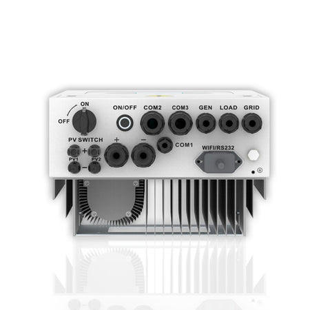Inverter Ibrido 6kW Monofase IP65 con Display Touch LCD per Impianto Fotovoltaico CEI 0-21 - SKU 11529