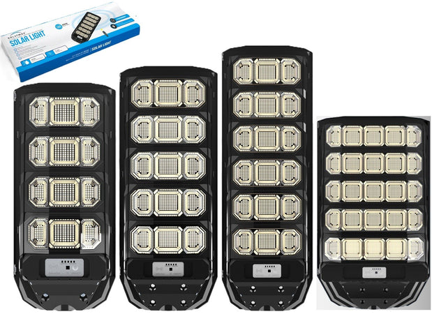 LAMPIONE SOLARE LED 400W 600W 800W 1200W SENSORE Movimento E Crepuscolare IP65