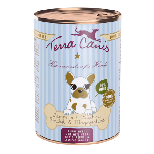 Terra Canis Puppy Agnello con zucchino, finocchio e yogurt magro 400 gr