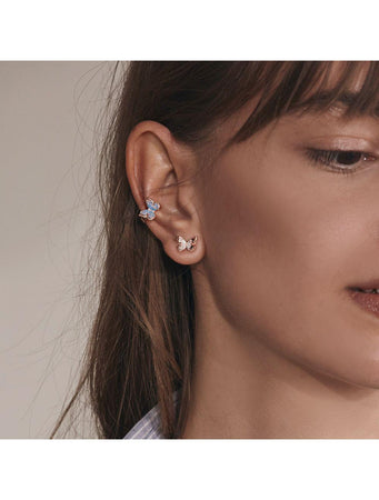 MAMAN ET SOPHIE - ORECCHINO LOBO FARFALLA BIANCA