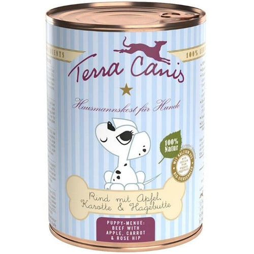 Terra Canis Puppy Manzo con mela, carota e rosa canina 400 gr