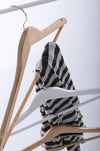 Set 4 gruccia Cloth in legno cinese e acciaio cromato con barra