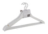 Set 4 gruccia Cloth in legno cinese e acciaio cromato con barra