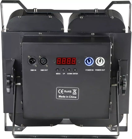 BLINDER ACCECATORE DMX COB LED 4x100W Proiettore BIANCO CALDO E FREDDO Powercon