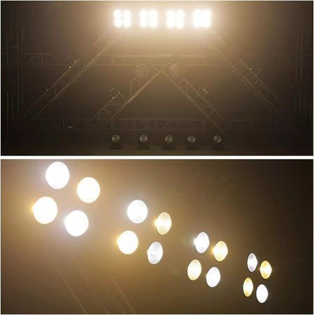 BLINDER ACCECATORE DMX COB LED 4x100W Proiettore BIANCO CALDO E FREDDO Powercon