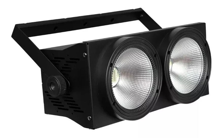 BLINDER ACCECATORE DMX COB LED 2x100W PROIETTORE RGBW 8 CANALI LUCI PALCOSCENICO