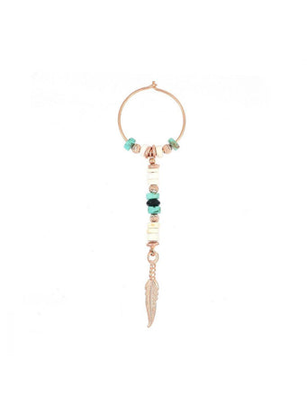 MAMAN ET SOPHIE - ORECCHINO TURCHESE E BIANCO GRANDE