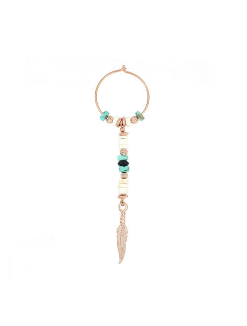 MAMAN ET SOPHIE - ORECCHINO TURCHESE E BIANCO GRANDE