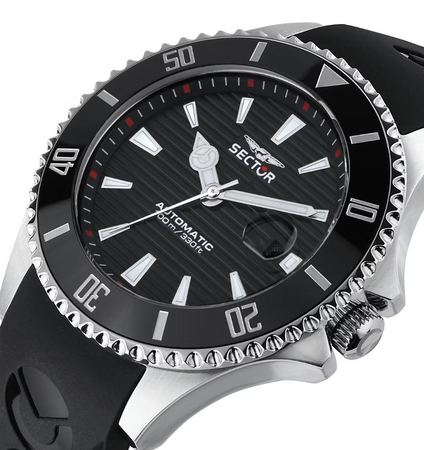Orologio SECTOR uomo 230 Automatico datario gomma nero