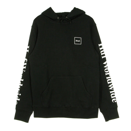 HUF Felpa Cappuccio Uomo Domestic P/o Hoodie Smu Ita Black da uomo