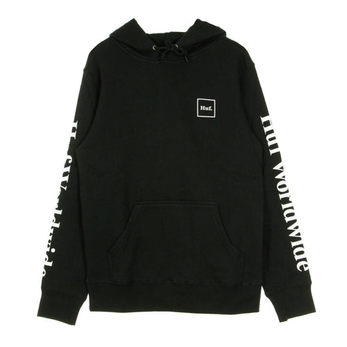 HUF Felpa Cappuccio Uomo Domestic P/o Hoodie Smu Ita Black da uomo