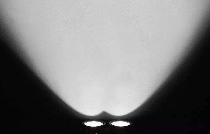 BLINDER ACCECATORE DMX COB LED 2x100W BIANCO CALDO E FREDDO 4-8 CANALI Powercon