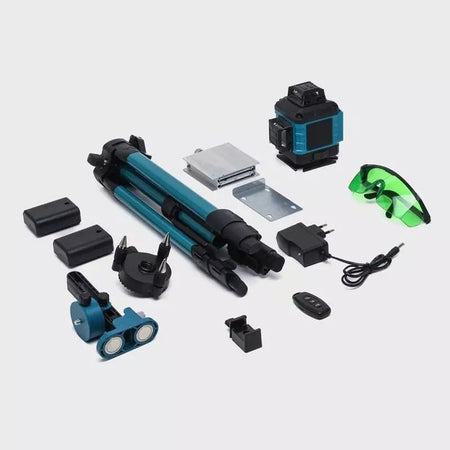 Livella laser tracciatore autolivellante 4D 16 linee 360° rotazione linea verde