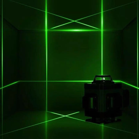 Livella laser tracciatore autolivellante 4D 16 linee 360° rotazione linea verde