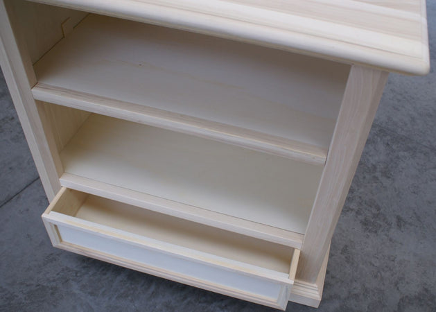 MOBILI 2G - PORTA TV IN LEGNO 1 CASSETTO GREZZO L.85 P.47 H.79 (1556)