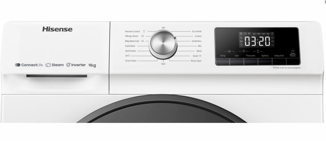 Lavatrice cm.60 9kg bianco/nero Hisense WFQA9014EVJMW