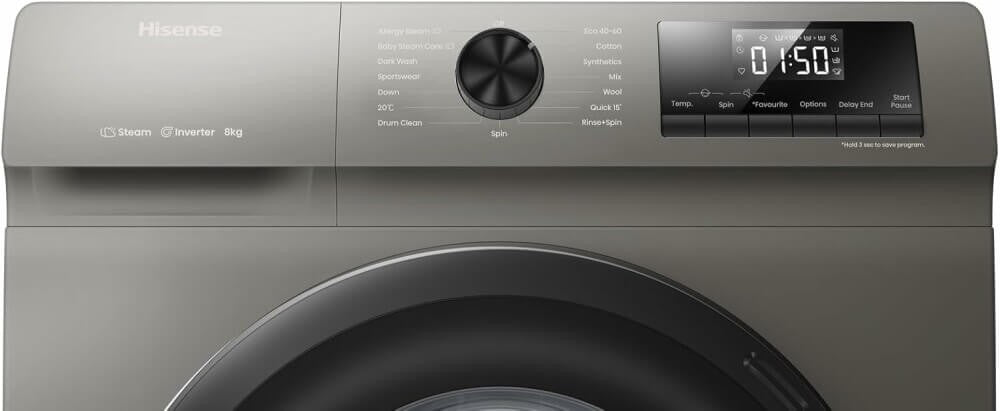 Lavatrice cm. 60 8 kg Titanium Grey Hisense WFQP8014EVMT