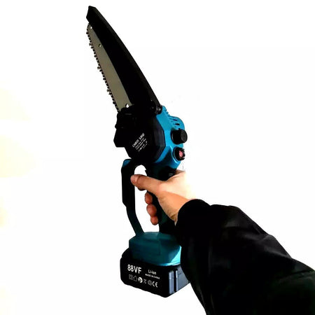 Mini Motosega 8"+ 6" Pollici 5M/S Lubrificata Olio Doppia Batteria CON VALIGETTA