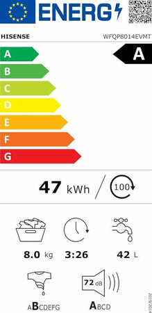 Lavatrice cm. 60 8 kg Titanium Grey Hisense WFQP8014EVMT