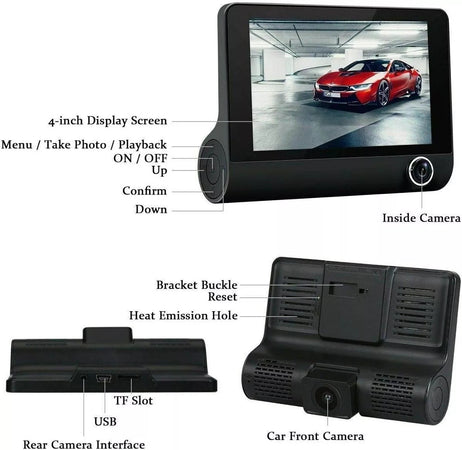 MINI TELECAMERA PER AUTO FULL HD 1080P 2.4 DVR CAR VIDEO CAMERA VISIONE NOTTURNA