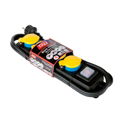 Multipresa Tayg 4 prese 2P+T con tappo + interruttore con protezione Max 3500W