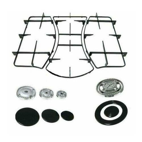 Completo Griglie + Bruciatori Piano Cottura Ariston Mod PH640