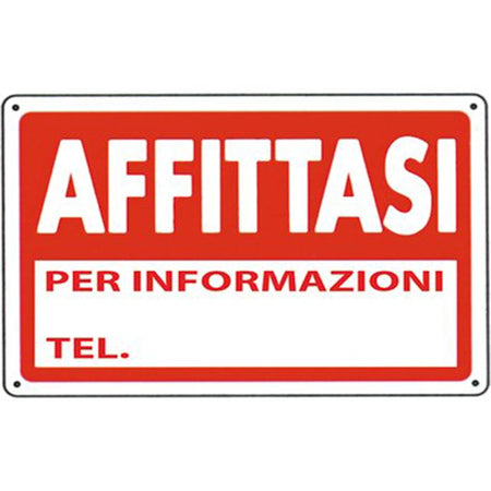 Cartello 20X30cm affittasi