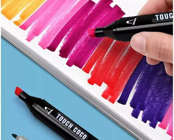 Pennarelli 60 Colori Doppia Punta Grossa e Fine Asciugatura Rapida Evidenziatore