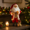 Babbo Natale, colore Rosso e Bianco, con regali, in tessuto, decorazione natalizia