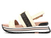 LIU JO MAXI WONDER sandalo donna beige e rosa monogrammato