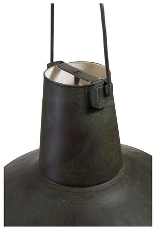 Biscottini Lampadario Industrial a sospensione non elettrificato L50xPR50xH30 cm in ferro finitura verde anticata