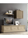 PARETE ATTREZZATA PORTA TV IN LEGNO BEIGE/TORTORA L.187