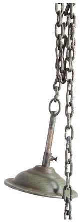 Biscottini Biscottini Lampadario Sospensione Industrial 50x30 Ferro Verde Anticato No Elett