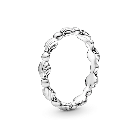 Pandora - Anello fascia con conchiglia di perline