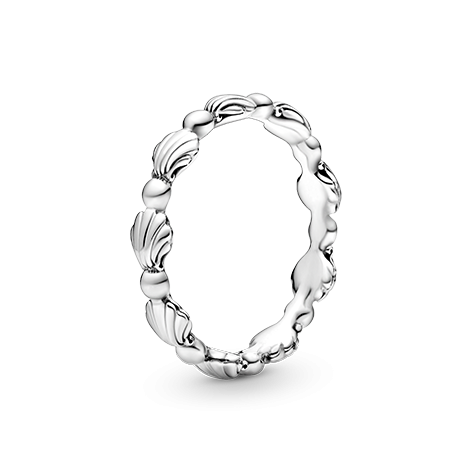 Pandora - Anello fascia con conchiglia di perline