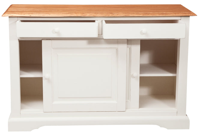 Biscottini Credenza Country Biscottini legno tiglio bianca anticata naturale 142x50x90