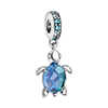 Pandora charm Tartaruga Murano blu