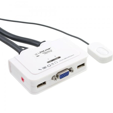 InLine KVM Switch, 2 porte, USB VGA, Audio, all-in-one