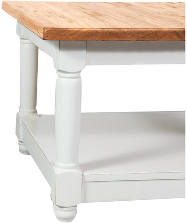 Biscottini Biscottini Tavolino Fumo Country Legno Tiglio Bianco Naturale 70x70x45 Italy