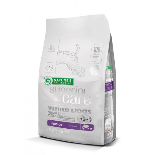Nature's Protection White Dog grain-free Junior all breeds al Salmone 1.5 kg