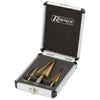 Ribimex set 3 punte frese a scalini HSS per legno acciaio plastica