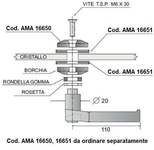 Maniglia trattore universale destra chiusura finestrino